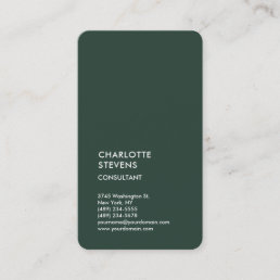Celtic Greyish Green Minimalist Elegant Simple Business Card