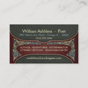 Celtic Gripping Beasts Business Cards