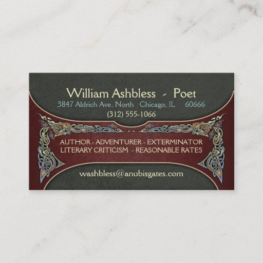 Customizable Celtic Gripping Beasts Business Cards