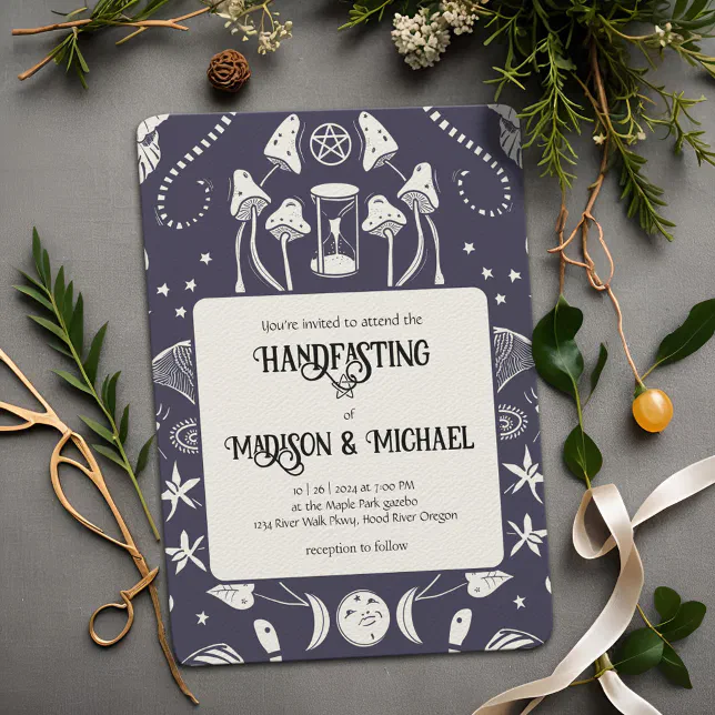 Celtic Handfasting Ceremony Magical Forest Wedding Invitation | Zazzle