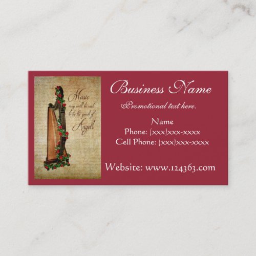 Celtic Harp Business Card