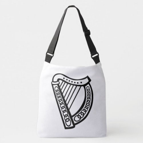 Celtic Harp Crossbody Tote Bag