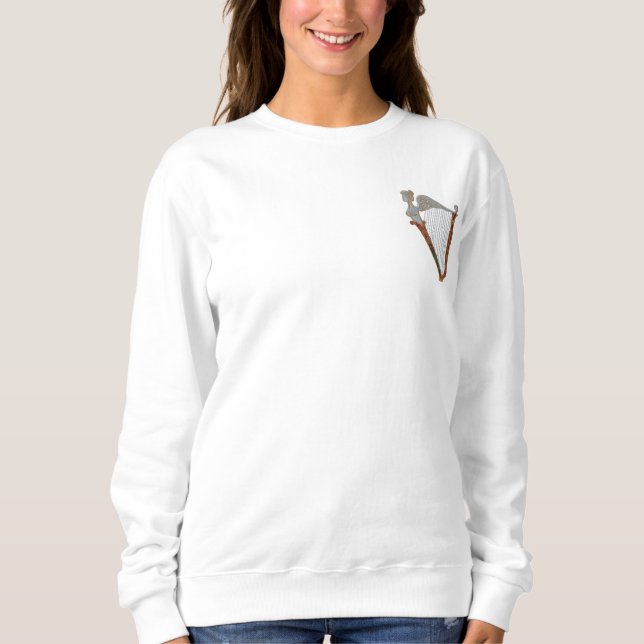 Celtic Harp Embroidered Sweatshirt (Front)