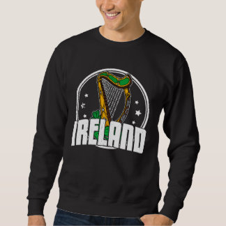 Celtic Harp Instrument Plucked String Harpist Musi Sweatshirt