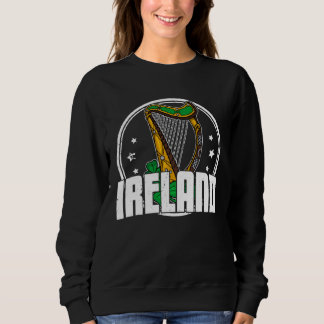 Celtic Harp Instrument Plucked String Harpist Musi Sweatshirt