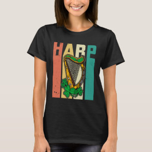 Celtic Harp Instrument Plucked String Harpist Musi T-Shirt