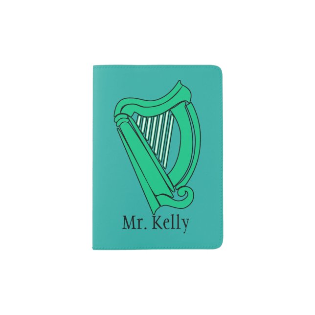 Celtic Harp Passport Holder (Front)