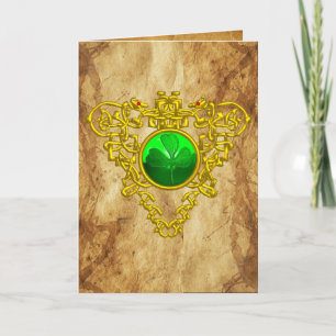 CELTIC HEART / An Old Irish Blessing Parchment Holiday Card
