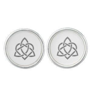 Celtic Heart and Triquetra Symbol Cufflinks