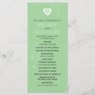 Celtic Heart Irish Wedding Program 3991