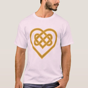 Celtic Heart Knot in a Golden Color T-Shirt