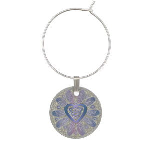 Celtic Heart Knot Mandala Wine Charm