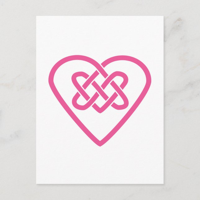 Celtic Heart Postcard - White Background (Front)