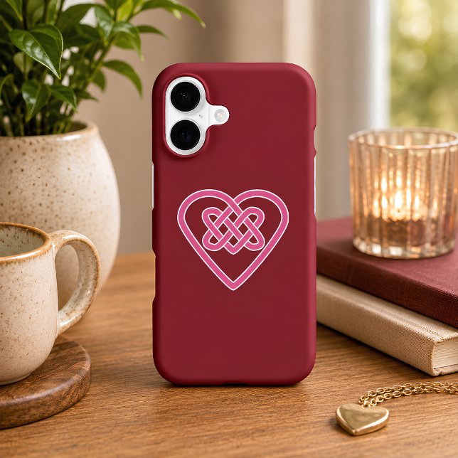 Celtic Heart Red iPhone 17 Case (Sweet Celtic heart red iPhone 17 case)