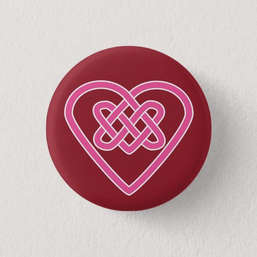 Celtic Heart Round Button