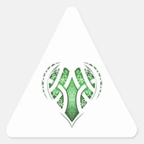 Celtic Heart Tattoo Design Triangle Sticker