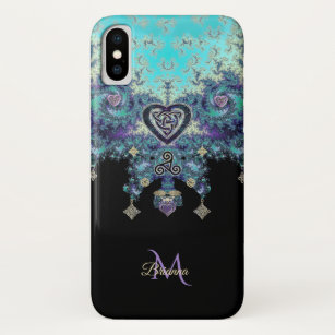 Celtic Heart Triskele Fractal Design iPhone X Case