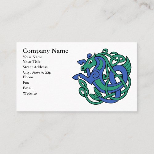 Celtic Hippocampus Sea_horse Business Card