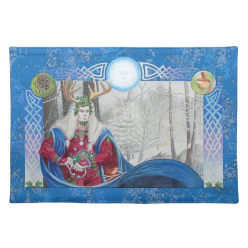 Celtic Holly King Altar Mat