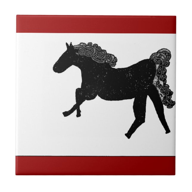 celtic horse 2 ceramic tile (Front)