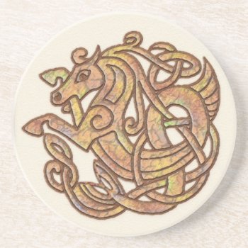 Celtic Horse Drink Coaster by ernestinegrin at Zazzle