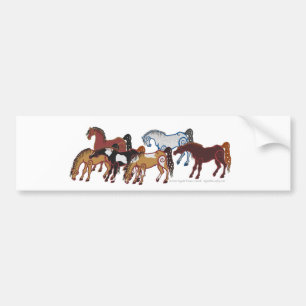 celtic horse herd bumper sticker
