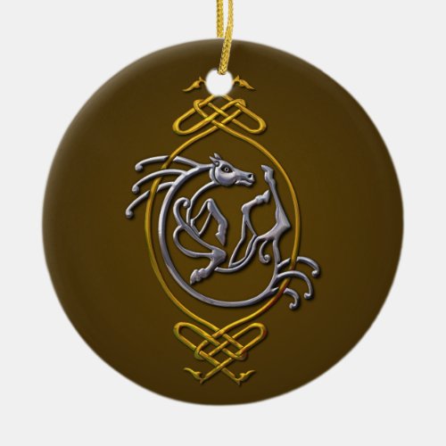 Celtic Horse Knotwork - Silver & Gold