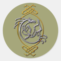 Celtic Horse Knotwork - Silver & Gold
