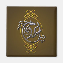 Celtic Horse Knotwork - Silver & Gold