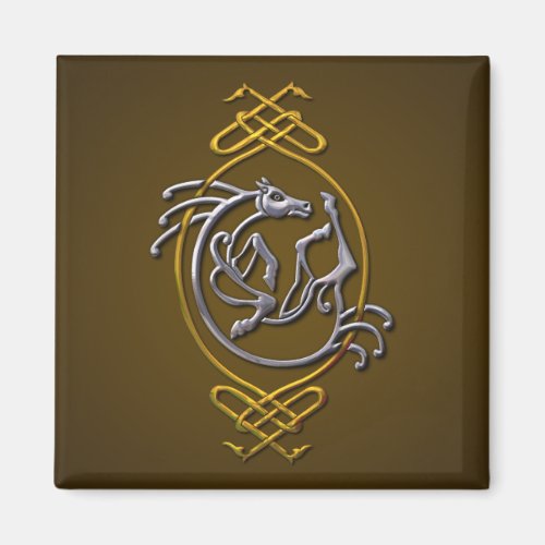 Celtic Horse Knotwork - Silver & Gold