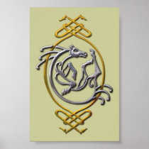 Celtic Horse Knotwork - Silver & Gold