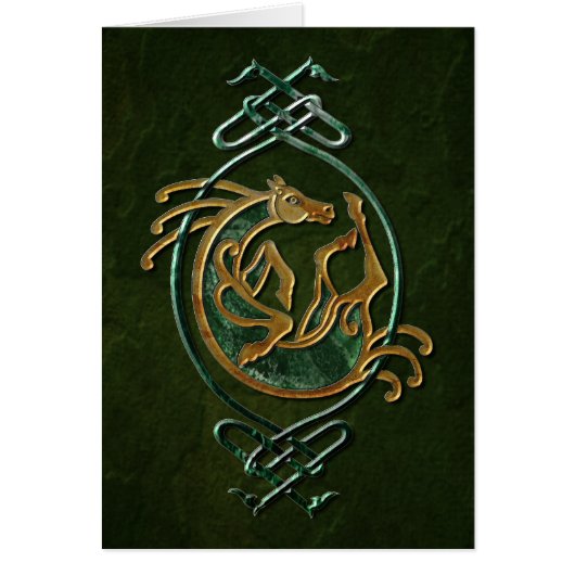 Celtic Horse Knotwork - Stone Cards (Front)