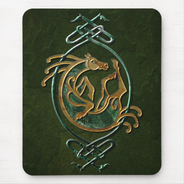 Celtic Horse Knotwork - Stone Mouse Pad (Front)
