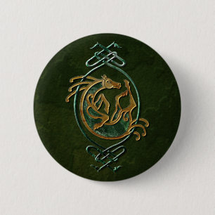 Celtic Horse Knotwork - Stone Pinback Button