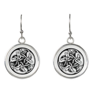 celtic hounds earrings 
