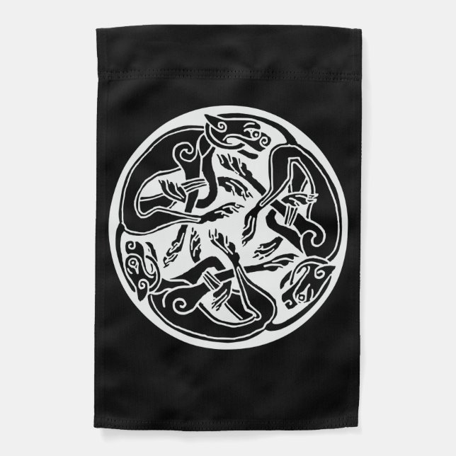 celtic hounds garden flag (Front)
