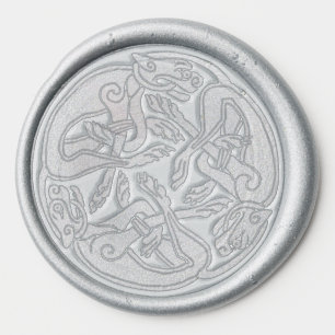 celtic hounds wax seal stickers
