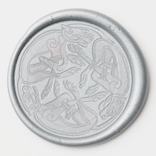 celtic hounds wax seal stickers (Front)
