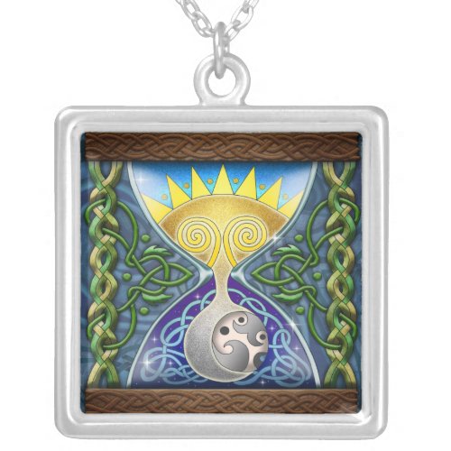 Celtic Hourglass Pendant Necklace