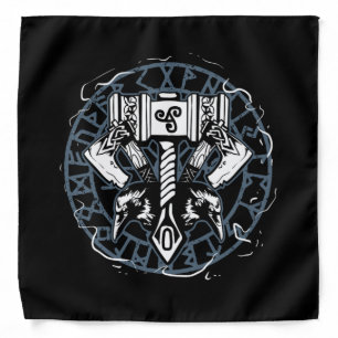 Celtic Huginn And Muninn Raven Viking Bandana