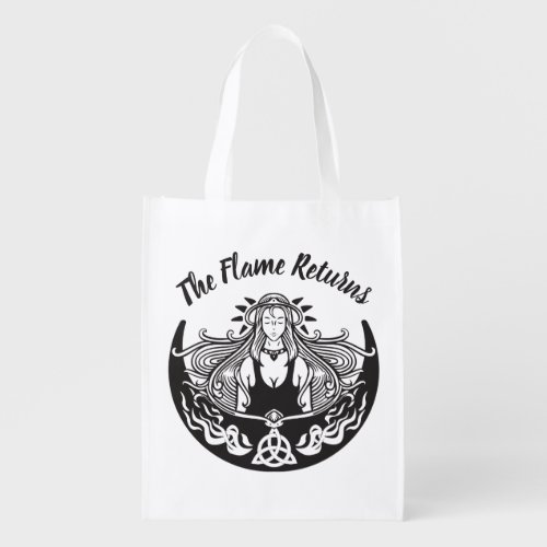 Celtic Imbolc Flame Returns Brighid Fire Moon Grocery Bag