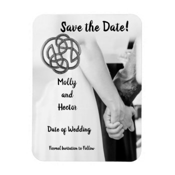 Celtic Infinity Knot Holding Hands Save The Date Magnet by SignsOfSpirit at Zazzle