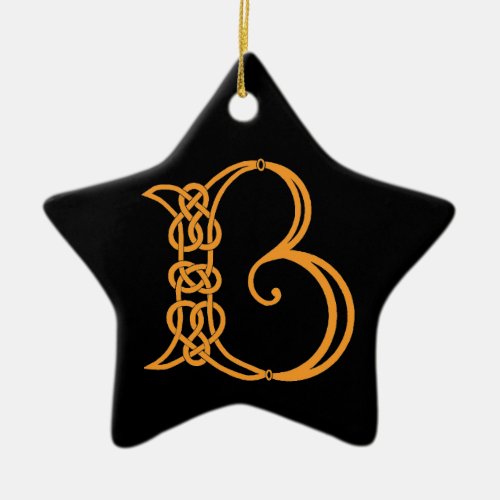 Celtic Initial B Ceramic Ornament