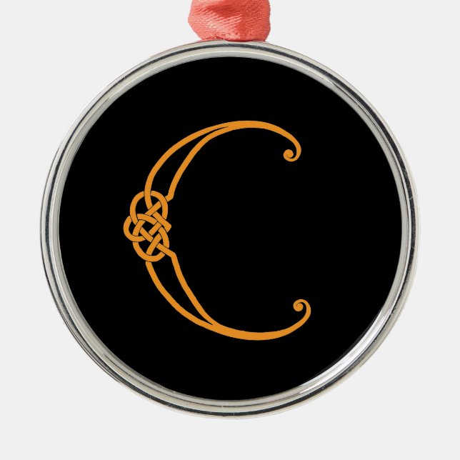 Celtic Initial C Metal Ornament (Front)
