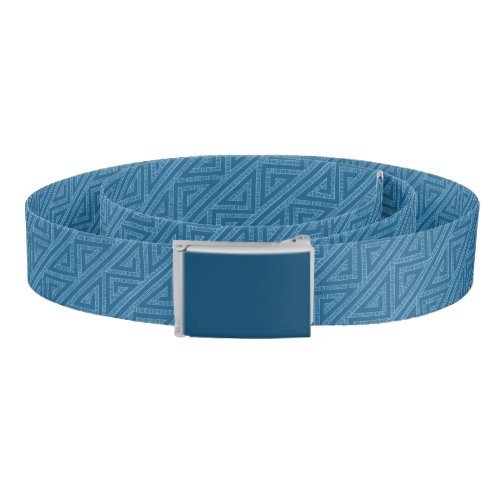 Celtic Inspired Blue Tribal Zig Zag Pattern Belt