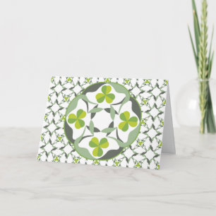 Celtic Inspired Shamrock Pattern St. Patrick’s Day Card