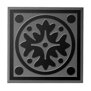 Celtic Inspired Tile # 1 gray Stainless Steel look