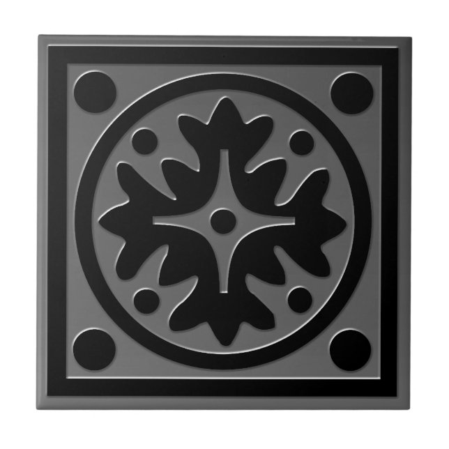 Celtic Inspired Tile # 1 gray Stainless Steel look (Front)
