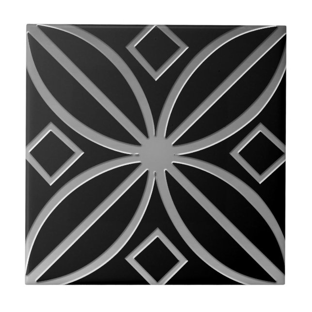 Celtic Inspired Tile # 4 gray Stainless Steel look (Front)