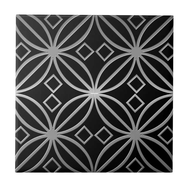 Celtic Inspired Tile abstract Stainless Steel look (Front)
